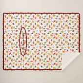 Gemütliches Herbstblanket mit Herbstblättern Sherpadecke (Vorderseite (Horizontal))