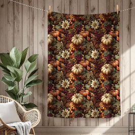 Gemütliches Herbstblanket mit Pumpkins Blumengeste Fleecedecke