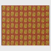 Gemütliches Herbstblatt Weihnachten Geschenkpapier (Flach)