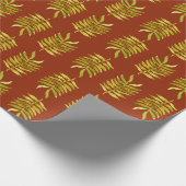 Gemütliches Herbstblatt Weihnachten Geschenkpapier (Ecke)