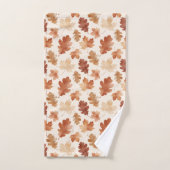 Gemütliches Herbstblattmuster Badhandtuch Set (Handtuch)