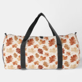 Gemütliches Herbstblattmuster Duffle Bag (Rückseite)