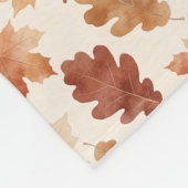 Gemütliches Herbstblattmuster Fleecedecke (Ecke)
