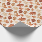 Gemütliches Herbstblattmuster Geschenkpapier (Ecke)