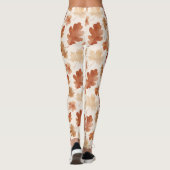 Gemütliches Herbstblattmuster Leggings (Rückseite)