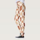 Gemütliches Herbstblattmuster Leggings (Links)