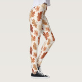 Gemütliches Herbstblattmuster Leggings (Rechts)