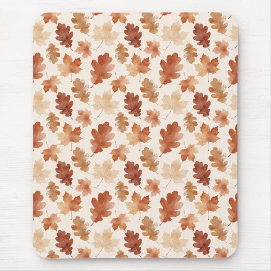 Gemütliches Herbstblattmuster Mousepad (Vorne)