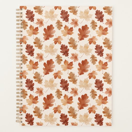 Gemütliches Herbstblattmuster Planer (Vorderseite)