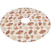 Gemütliches Herbstblattmuster Polyester Weihnachtsbaumdecke (Schrägansicht)