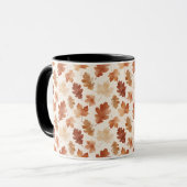 Gemütliches Herbstblattmuster Tasse (Vorderseite Links)