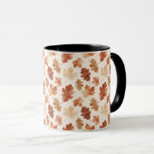 Gemütliches Herbstblattmuster Tasse (VorderseiteRechts)