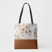 Gemütliches Herbstblumen-Botanik mit Farbblock Tasche (Vorderseite)