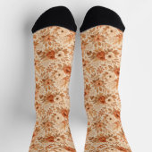Gemütliches Herbstblumenmuster Socken (Oben)