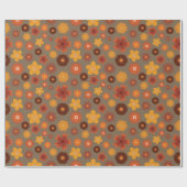 Gemütliches Herbstblüten Nahtlose Erntedank Gesche Geschenkpapier (Flach)