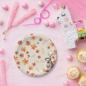 Gemütliches Herbsterlebnis - Igel & Herbst-Folien Pappteller (Party)