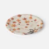 Gemütliches Herbsterlebnis - Igel & Herbst-Folien Pappteller (Schrägansicht)