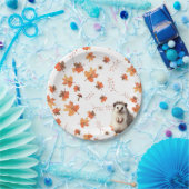 Gemütliches Herbsterlebnis - Igel & Herbst-Folien Pappteller (Party)