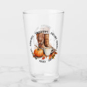 Gemütliches Herbstfeuer - Stiefel, Kürbisgewürz, F Glas (Vorderseite)