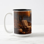 Gemütliches Herbstfeuer warmes Gewirke Pullover & Zweifarbige Tasse (Links)