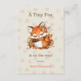 Gemütliches Herbstfox Babydusche Gemütliches Woodl Begleitkarte