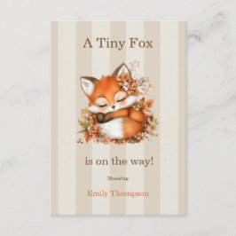Gemütliches Herbstfox Babydusche Gemütliches Woodl Begleitkarte