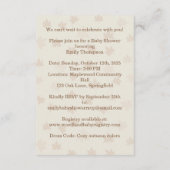 Gemütliches Herbstfox Babydusche Gemütliches Woodl Begleitkarte (Rückseite)