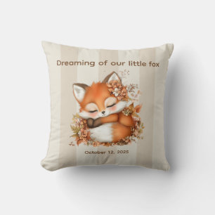 Gemütliches Herbstfox Babydusche Gemütliches Woodl Kissen