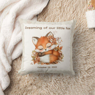 Gemütliches Herbstfox Babydusche Gemütliches Woodl Kissen