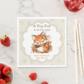 Gemütliches Herbstfox Babydusche Gemütliches Woodl Serviette (Beispiel)