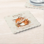 Gemütliches Herbstfox Babydusche Gemütliches Woodl Untersetzer (angewinkelt)