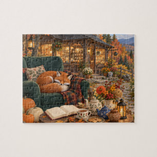 Gemütliches Herbstfuchsteehäuschen Puzzle