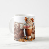 Gemütliches Herbsthandschuh - Stiefel, Pumpkin, St Kaffeetasse (Vorderseite Links)