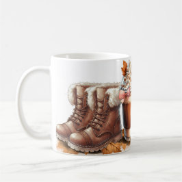 Gemütliches Herbsthandschuh - Stiefel, Pumpkin, St Kaffeetasse