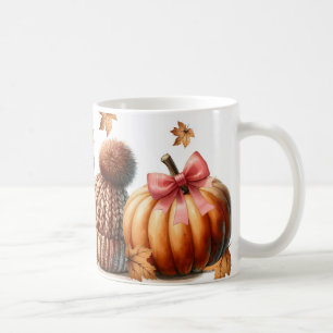 Gemütliches Herbsthandschuh - Stiefel, Pumpkin, St Kaffeetasse