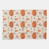 Gemütliches Herbstkuchen-Muster Geschirrtuch (Horizontal)