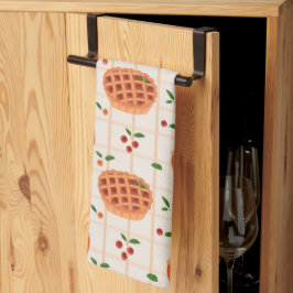 Gemütliches Herbstkuchen-Muster Geschirrtuch