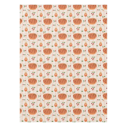 Gemütliches Herbstkuchen-Muster Tischdecke (Vorderseite)