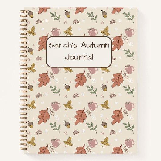 Gemütliches Herbstlaub Notizbuch (Vorderseite)