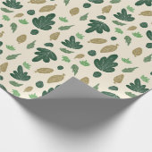 Gemütliches Herbstlaub-Papier Geschenkpapier (Ecke)