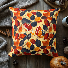 Gemütliches Herbstleaves Muster | HerbstWohngestal Kissen