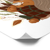 Gemütliches Herbstmädchen Poster (Ecke)
