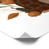 Gemütliches Herbstmädchen Poster (Ecke)