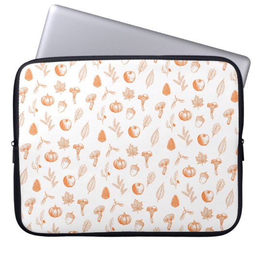 Gemütliches Herbstmuster Laptopschutzhülle (Vorderseite)