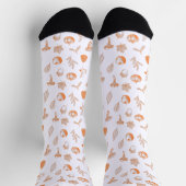 Gemütliches Herbstmuster Socken (Oben)