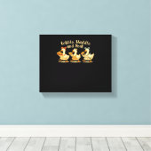 Gemütliches Herbstsaison Gobble Waddle Honk Niedli Leinwanddruck (Insitu (Holzboden))