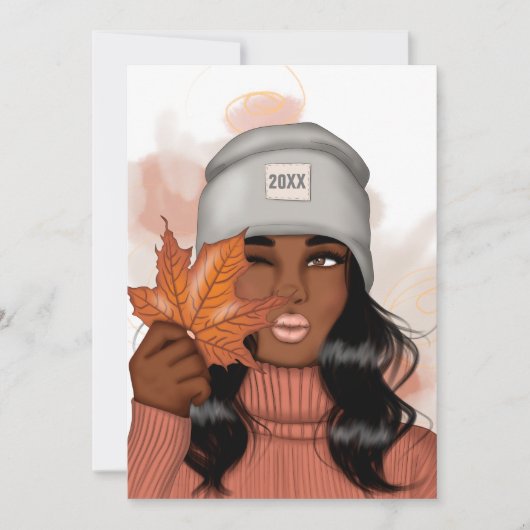 Gemütliches Herbstthema Neues Jahr Party Einladung (Vorderseite)