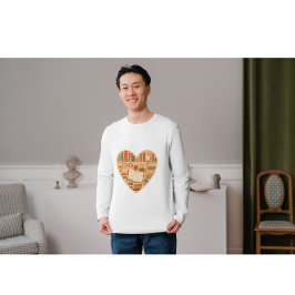 Gemütliches Herz für Buchliebhaber | Design für Le T-Shirt
