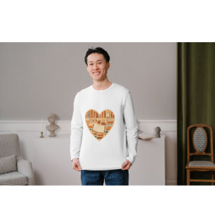 Gemütliches Herz für Buchliebhaber Design für Le T-Shirt