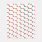 Gemütliches Herz-Gemustert-Schuhwerk Fleecedecke (Vorderseite)